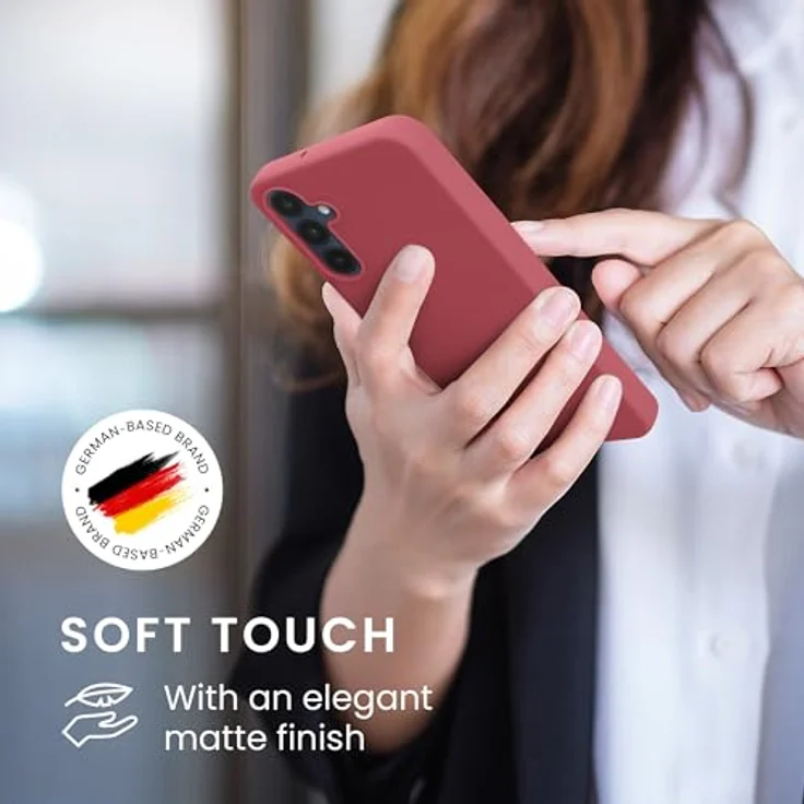 kwmobile Hülle kompatibel mit Samsung Galaxy A16 5G - weiches TPU Silikon Case für kabelloses Laden - Dark Rose – Bild 4