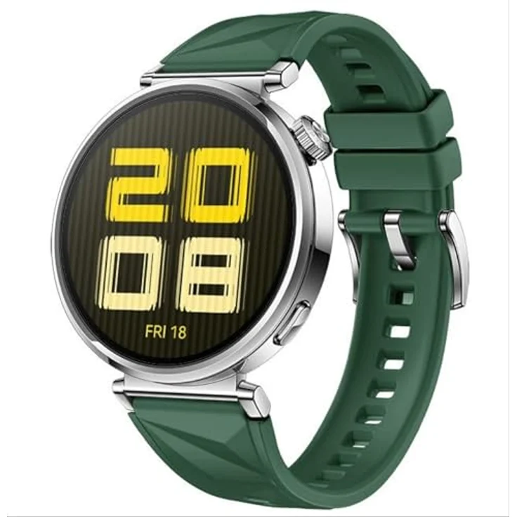 GIOPUEY Armband für Huawei Watch GT 6/GT 5 41mm/5 Pro 42mm, Weiches Silikon, Verschleißfest, Atmungsaktiv - army green – Bild 4