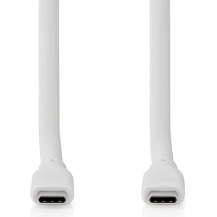 Nedis Silikon USB 3.2 Gen 2 Kabel C-C, 1 m, 20 Gb/s, 240 W, 8K@30 Hz, Weiß – Bild 2