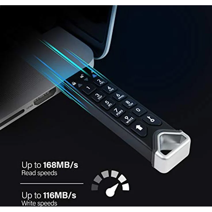 iStorage datAshur PRO2 32GB - USB 3.2 Sicheres verschlüsseltes Flash-Laufwerk – Bild 2