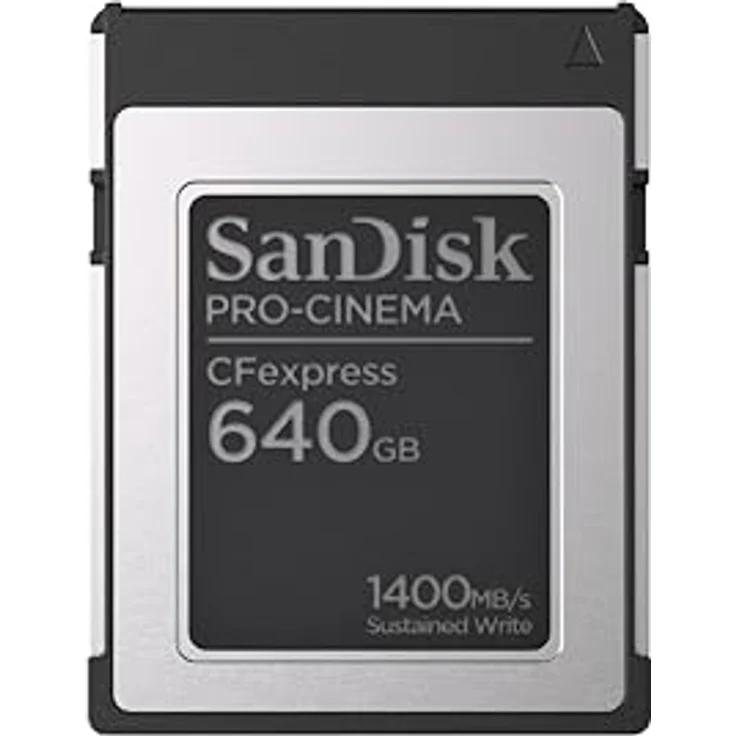 SanDisk PRO-CINEMA CFexpress Type-B-Speicherkarte 640 GB (Für den Einsatz von Kinokameras mit CFexpress-Technologie, 8K Aufnahmen, bis zu 1.700 MB/s Lesen, Sturzresistenz von bis zu 1 Meter Höhe) – Bild 1
