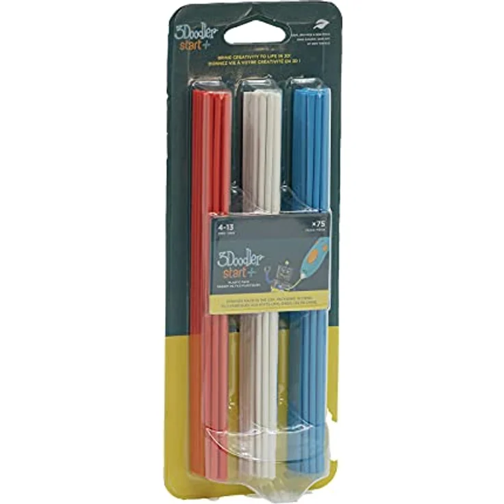3Doodler Printing Filament Refill x75 Strands, 620 Fuß extrudierbarem Kunststoff, kompatibel mit 3D Pen für Kinder, Start Blister Pack (75), Collection 1 – Bild 2