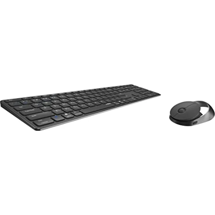 Rapoo 9850M kabelloses Tastatur-Maus Set Wireless Deskset 1600 DPI Sensor wiederaufladbarer Akku flaches Aluminium Design DE-Layout QWERTZ PC & Mac - dunkelgrau – Bild 4
