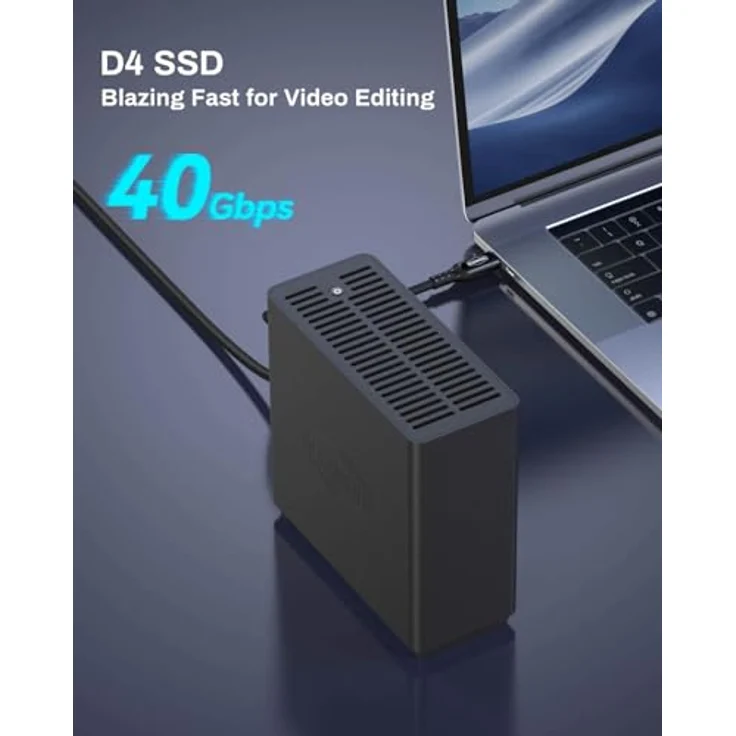 TERRAMASTER D4 SSD NVMe Gehäuse, 40Gbps 4Bay, USB Typ-C, für 4xM.2 NVMe 2280 SSDs, bis zu 32TB, Kompatibel mit USB 4/3.2, Thunderbolt 5/4/3, inklusive Mobile App für Datensicherung (Diskless) – Bild 2