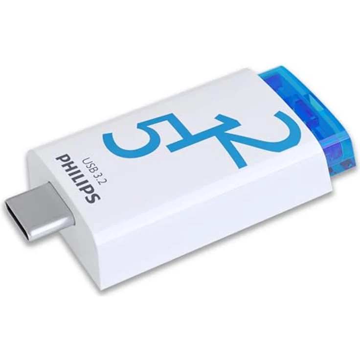 Philips Click Edition USB-C Anschluss USB 3.2 Gen 1 USB-Flash-Laufwerk 512 GB für PC, Laptop, Smartphone, Tablet mit USB-C-Anschluss, Lesegeschwindigkeit bis zu 120 MB/s – Bild 1
