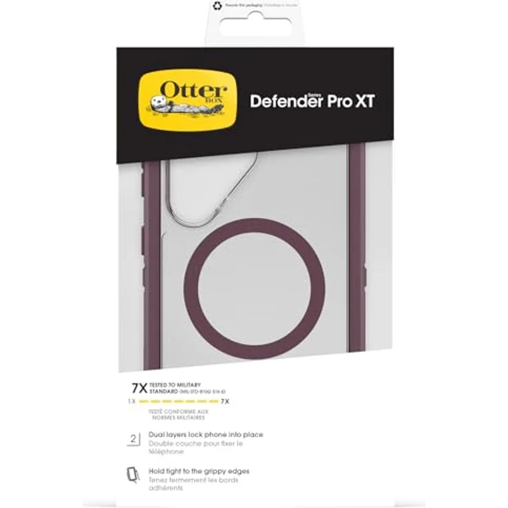 OtterBox Defender Series Pro XT Hülle für Samsung Galaxy S26 Ultra, stoßfest, 7X militarisch getestet, transparent/lila, mit Magneten – Bild 1