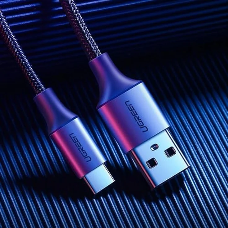 Ugreen USB-A auf USB-C Lade- und Datenkabel, 1,5m Grau, QC 3.0 Schnellladetechnologie, 3A, Modell US288 60127 – Bild 2