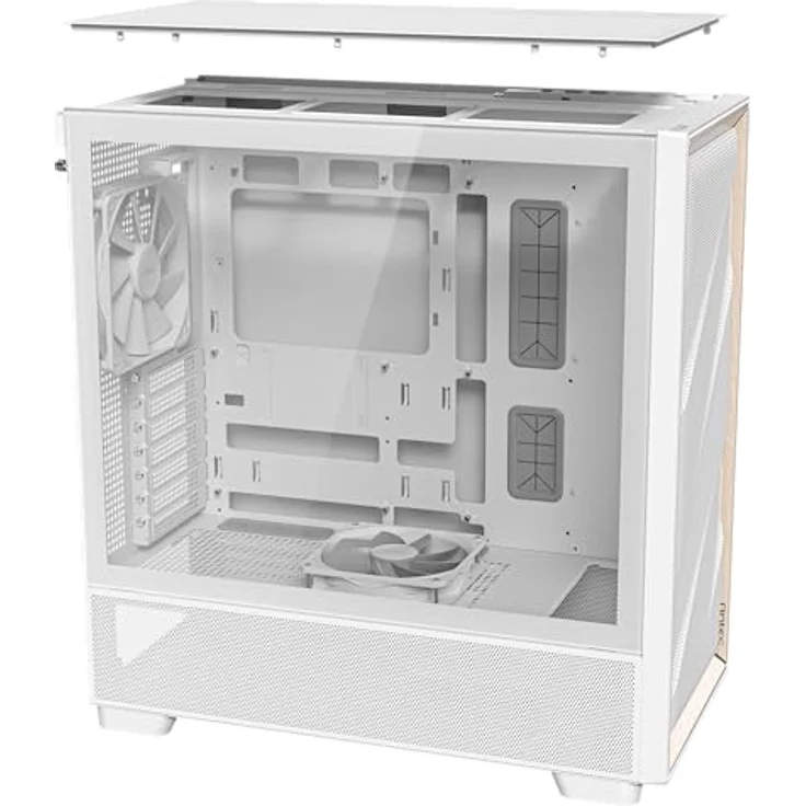 Antec Flux PC-Gehäuse, Full-Tower E-ATX, Aluminium & Holzrahmen, Tempered Glass, bis zu 2x 360mm Radiator Support, weiß – Bild 20