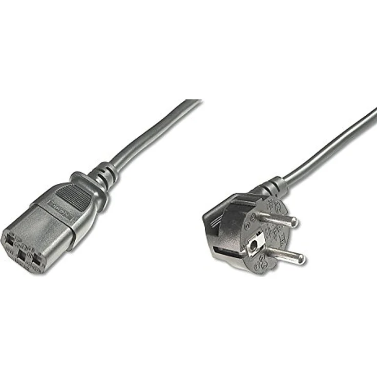 ASSMANN Netzanschluss-, Kaltgerätekabel, DE Version, E 7-7 (Typ-F) 90° auf C13, Stecker-Buchse, H05VV-F3G, 0.75 mm², Länge 0.75 m – Bild 2