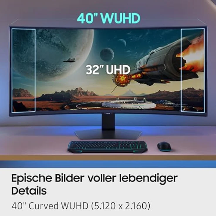 Samsung Odyssey G7 G75F, 40" 4K Gaming Curved Monitor mit 165 Hz, 1000R Krümmung und VESA DisplayHDR 600 – Bild 7