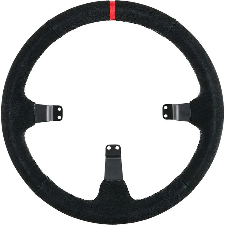 Asetek SimSports GT Rim, gewölbt, 340 mm, schwarzer Wildleder-Lenkradkranz, kompatibel mit GT Button Boxes