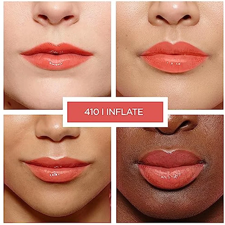 L'Oréal Paris Glänzender Lipgloss I Inflate, mit Hyaluronsäure und Kollagen-AS-Fragmenten, Glow Paradise Brilliant Signature Plump-in-Gloss, Nr. 410 – Bild 3
