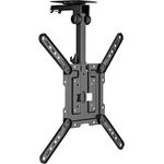 HALTERUNGSPROFI Premium TV Deckenhalterung, neigbar bis zu 105°, höhenverstellbar, max. 20kg Traglast, VESA 400x400, 55 Zoll, silberfarben