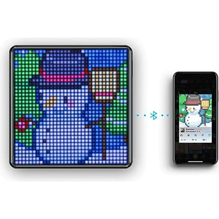 Divoom Pixoo Max Digitaler Rahmen mit APP gesteuertem 24,4 cm LED-Bildschirm, montierbares programmierbares Display, Bluetooth-Wecker - Preisvergleich – Bild 4