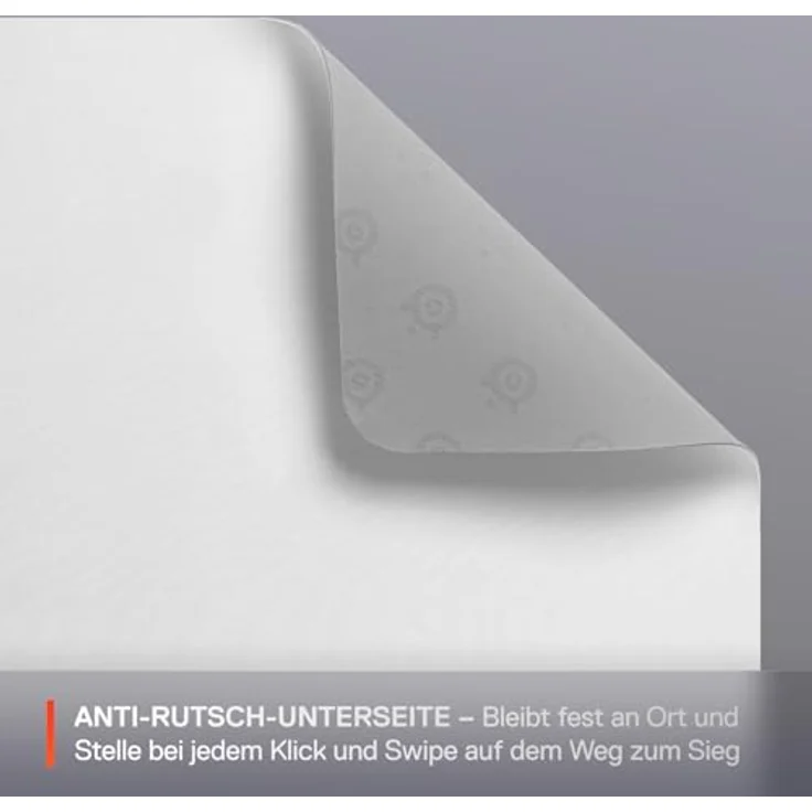 SteelSeries QcK Mauspad (mittel) – Weiß – Mikro-Gewebe Oberfläche, Anti-Rutsch-Gummierung, 320 mm x 270 mm, optimiert für Gaming-Sensoren, geeignet für FPS, MOBAs, RTS, MMO – Bild 4