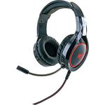 SCHWAIGER GH50 Gaming Headset Kopfhörer Over-Ear LED RBG Licht Flexibles Mikrofon Schaumstoff-Ohrpolster anpassbarer Kopfhörerbügel USB Noise Cancelling kabelgebunden 2,2m