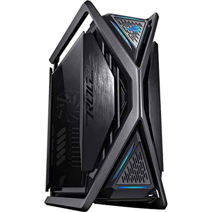 ASUS ROG Hyperion GR701 E-ATX RGB Gaming Gehäuse (420 mm Dual-Radiator-Unterstützung, 4x 140 mm-Lüfter, GPU-Halterung aus Metall, Aura Sync ARGB-Lüfter-Hub, 60W-Schnellladung, 2x USB-Typ-C)