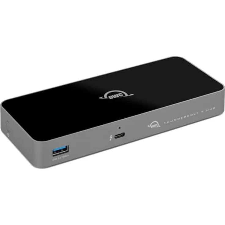 OWC Thunderbolt 5 Hub, 3 x Thunderbolt 5 Ports, USB-A Port, bis zu 80/120 Gb/s, bis zu 3 8k Displays, 140 W Leistung & Laden, kompatibel mit Mac & PC, Thunderbolt 5/4/3, USB4 & USB-C, Aluminiumgehäuse – Bild 1