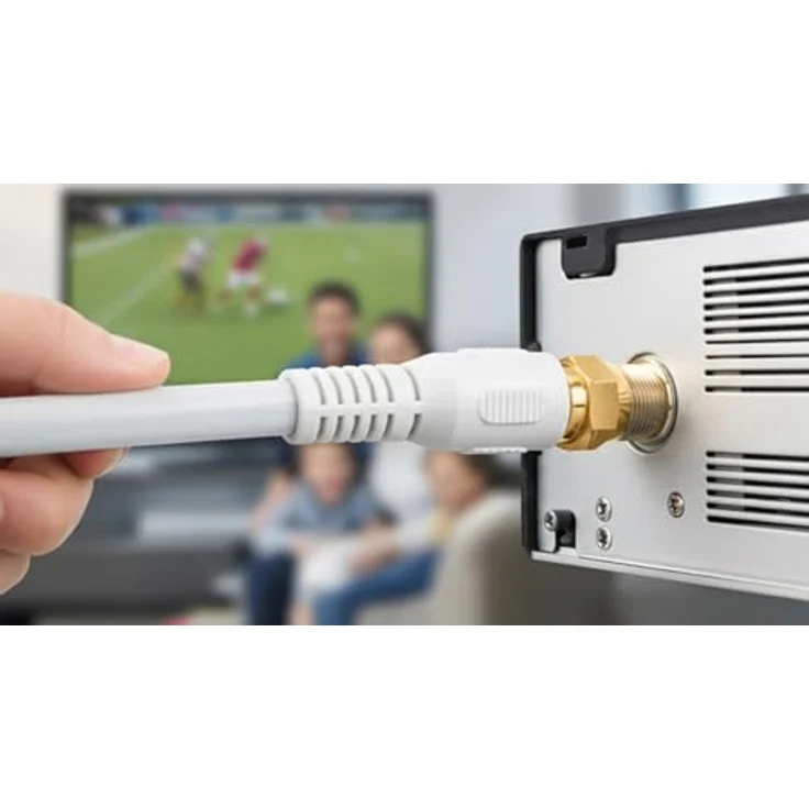 1 aTTack Koaxial Anschluss Kabel Antennenkabel Sat Kabel Anschlusskabel F-Stecker Koaxialstecker auf Koaxialkupplung doppelt geschirmt/Dreifach geschirmt/4 fach geschirmt/75 dB/85 dB/100 dB/110 dB/120 dB/125 dB SAT weiß F-F gold 85db 3,5 Meter – Bild 7