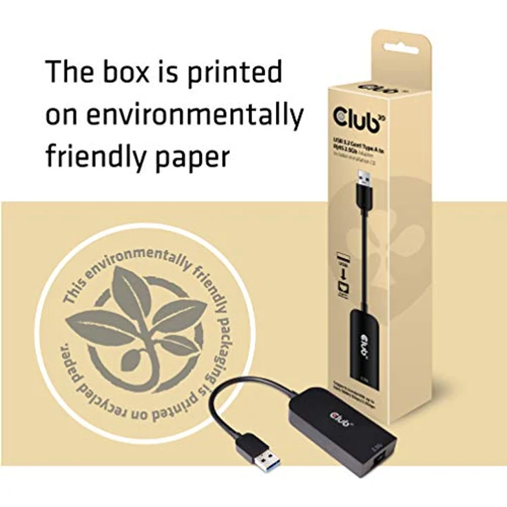 Club 3D USB 3.2 Gen1 Adapter Typ-A zu 2, 5 Gigabit Ethernet ST.-BU. schwarz - Preisvergleich – Bild 4