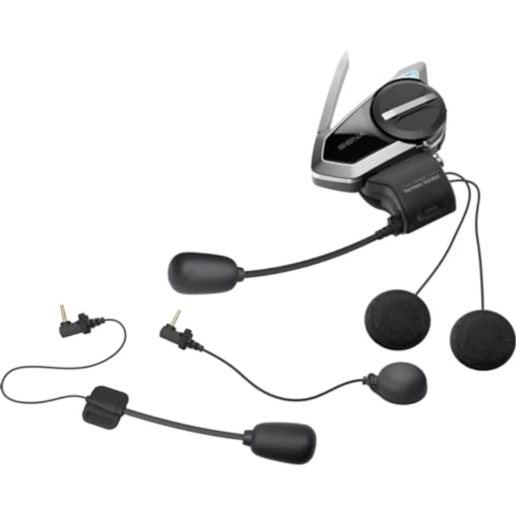 Sena 50S Dual Sound by Harman Kardon, Mesh-Kommunikationssystem mit Premium-Sound, schnelles Laden und Sprachsteuerung, schwarz – Bild 4