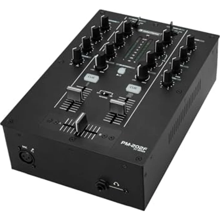 OMNITRONIC PM-202F 2-Kanal-DJ-Mixer mit Bluetooth-Konnektivität und Soundfilter, schwarz – Bild 3