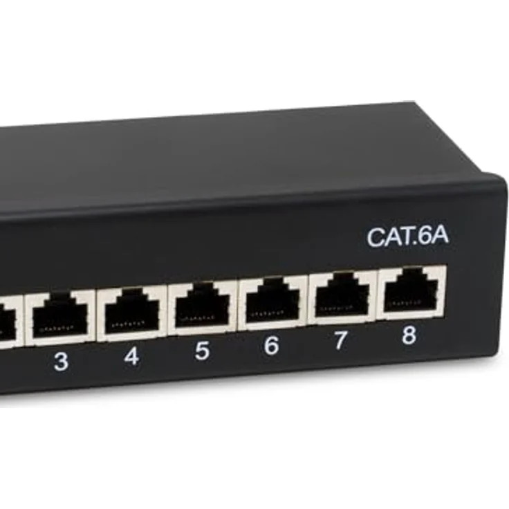 Equip 326621, 8-Ports Cat.6A geschirmtes Desktop-Patchpanel bis zu 500 MHz, schwarz – Bild 4