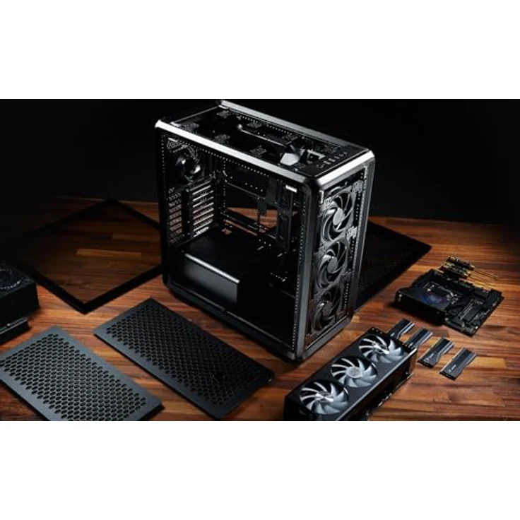 Cooler Master Master Frame 600, Midi Tower PC-Gehäuse in Schwarz, unterstützt ATX/mATX/ITX mit Sichtfenster und Platz für bis zu 11 Lüfter – Bild 6