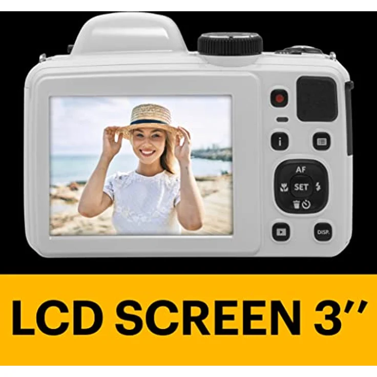 KODAK Pixpro Astro Zoom AZ425 – Digitalkamera Bridge, 42-facher optischer Zoom, 24 mm Weitwinkel, 20 Megapixel, LCD 3, Full HD 1080p, Li-Ion-Akku, Weiß – Bild 4
