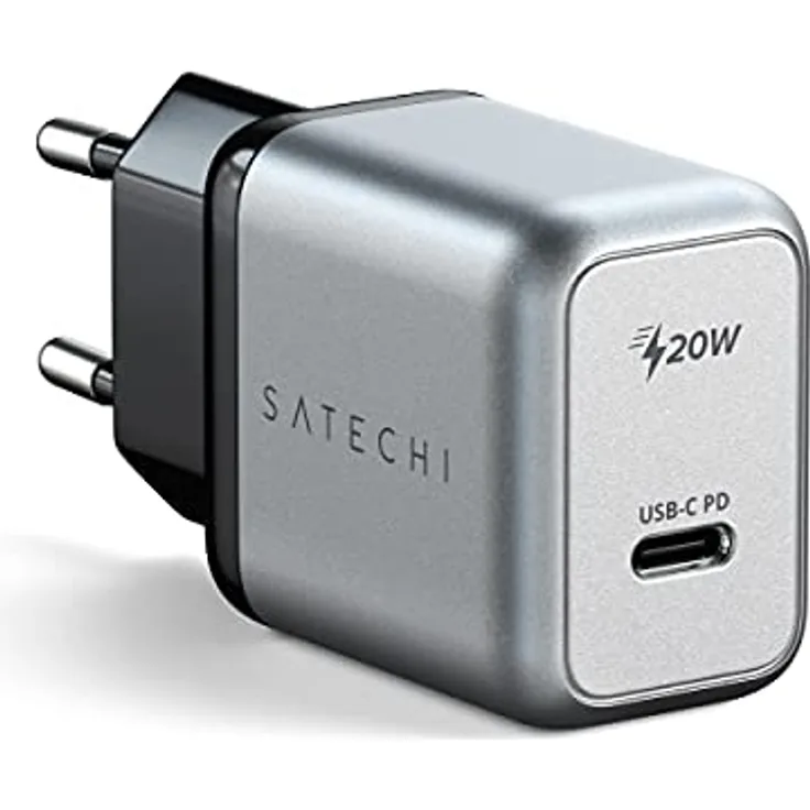 Satechi 20W USB C PD Wandladegerät – Unterstützt Power Delivery – Für M2/M1 iPad Pro/Air, iPhone 14 Pro Max/14 Pro/14/14 Plus, iPhone 13 Pro Max/13 Pro/13/13 Mini