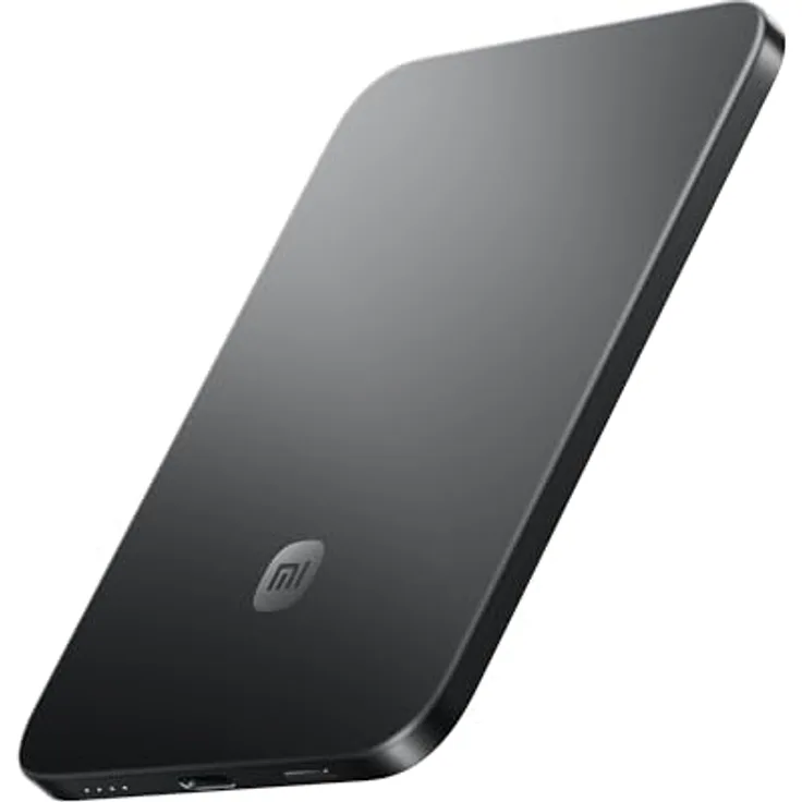 Xiaomi Ultrathin Magnetic Power Bank 5000mAh, MagSafe-kompatible Powerbank mit 15W kabellosem Laden, ultraschlank und leicht, für iPhone 17/16/15/14/13/12, Graphit Schwarz