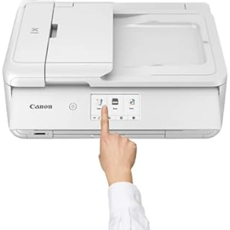 Canon PIXMA TS9551Ca Farbtintenstrahl Multifunktionsdrucker DIN A4 A3 (A3 Drucker, Scanner, Kopierer, WLAN, LAN, Print App, 2 Papierzuführungen, Duplexdruck) weiß – Bild 2