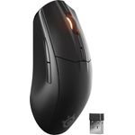 SteelSeries Rival 3 Wireless Gen 2 Gaming-Maus, 2,4 GHz und Bluetooth, 18.000 DPI TrueMove Air-Optiksensor, bis zu 200 Std. Akkulaufzeit, ultraleicht, PTFE-Gleitfüße, Schwarz