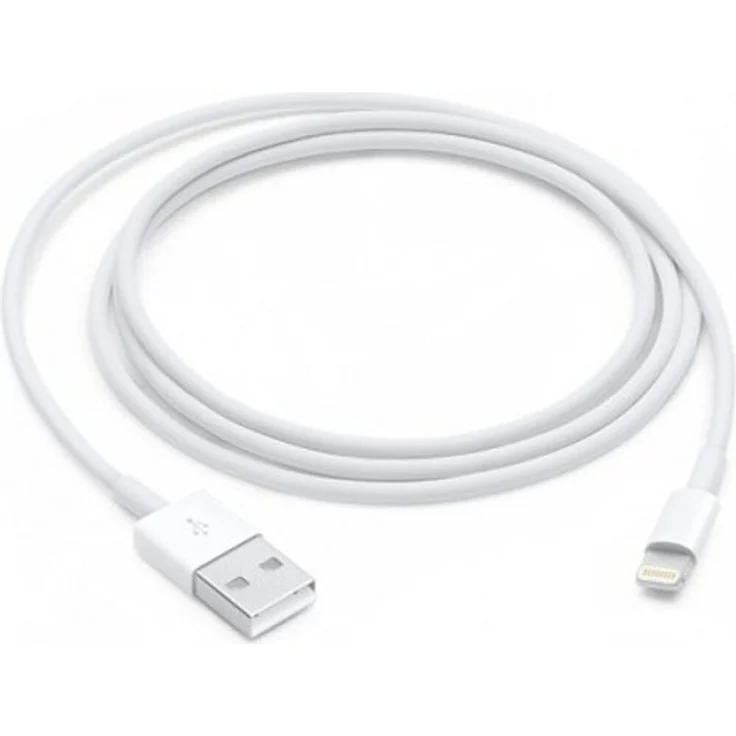 Apple Lightning-auf-USB-A 2.0-Kabel, 1m, zum Laden und Synchronisieren, weiß, strapazierfähiges TPU-Material