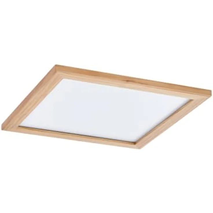 Lucande LED Deckenlampe Holz 42x42 cm mit Fernbedienung, dimmbar, wechselbare Lichtfarbe (2700-6500K) 18W LED, Wohnzimmerlampe, Deckenleuchte Esszimmer