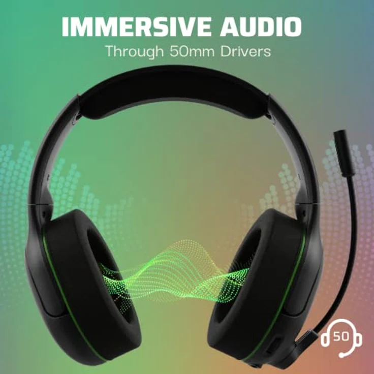 PDP AIRLITE PRO WIRELESS HEADSET schwarz for Xbox Series X|S, Xbox One, Officially Licensed – Bild 2