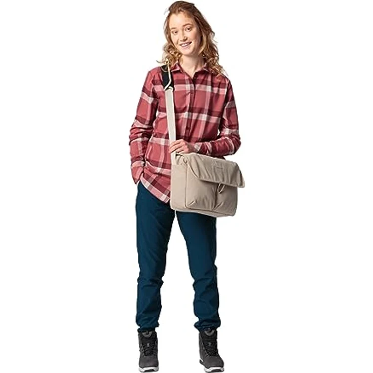 Vaude Coreway Messenger, Laptop-Tasche mit 38 cm Laptopfach, 100% PET, beige, 38 x 16 x 30 cm – Bild 9