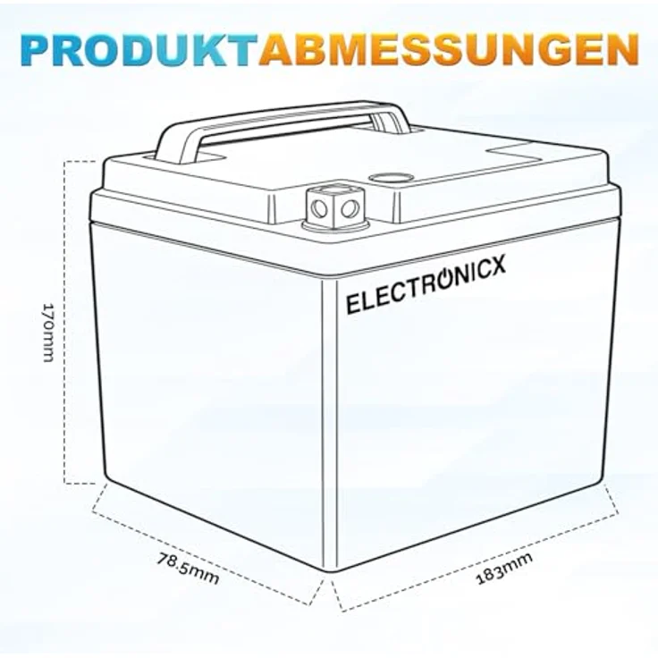 Electronicx AGM Motorradbatterie 19Ah 12V, wartungsfrei, rüttelfest und auslaufsicher für Motorrad, Roller, Quad und ATV – Bild 8