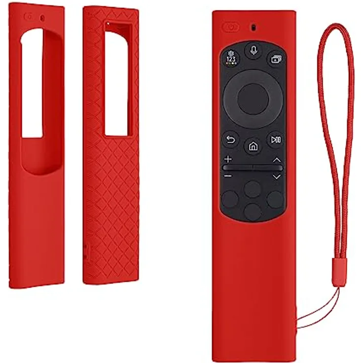 kwmobile Hülle Fernbedienung kompatibel mit Samsung Smart TV TM2280e BN59-01385 / BN59-01386 / BN59-01391A - Silikon Case in Rot