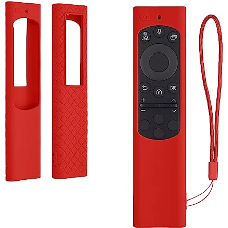 kwmobile Hülle Fernbedienung kompatibel mit Samsung Smart TV TM2280e BN59-01385 / BN59-01386 / BN59-01391A - Silikon Case in Rot – Bild 1