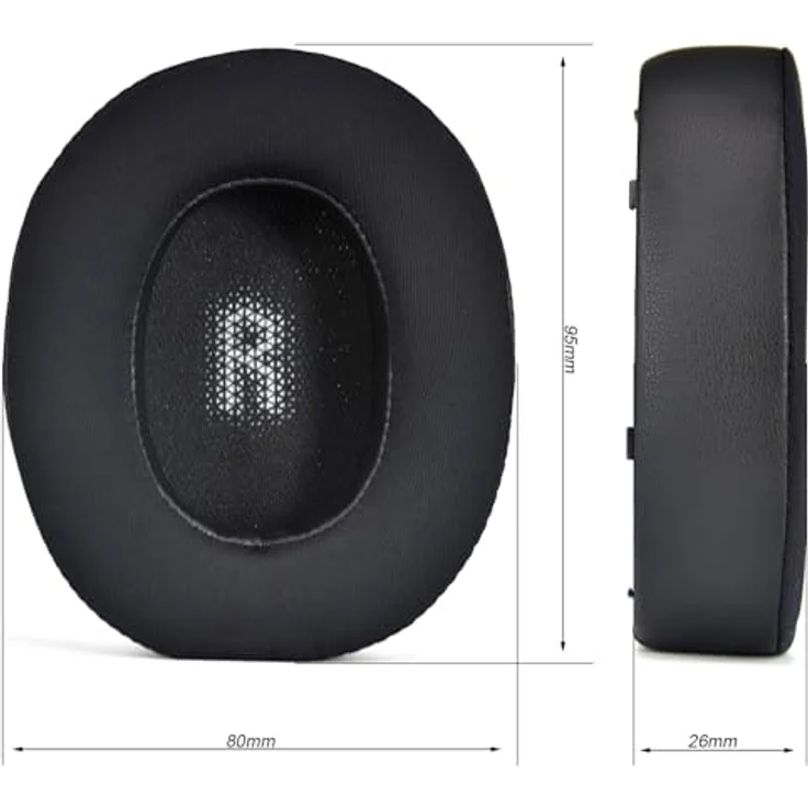 INF Ersatz-Ohrpolster für JBL Everest 750 750NC, Ergonomisches Design mit kühlendem Memory-Schaum und Isolation, Schwarz – Bild 2