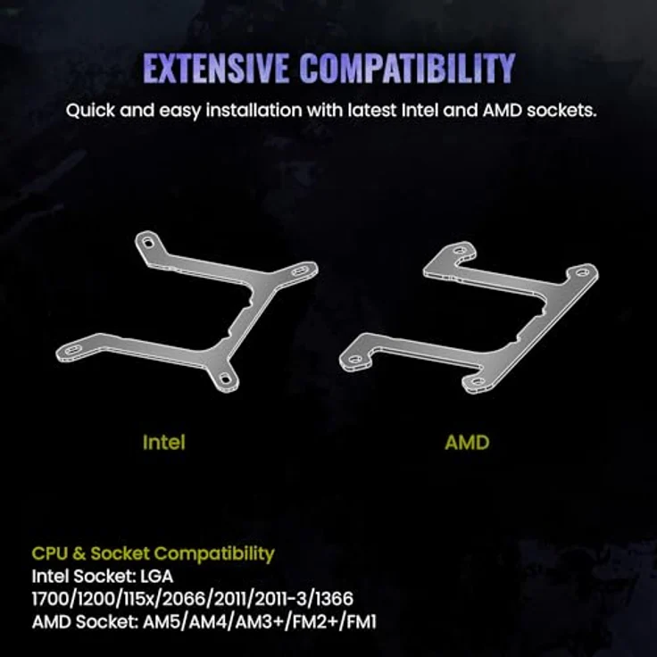 ENERMAX LIQMAXFLO 240mm CPU AIO Liquid Cooler - Xtreme Dual Chamber Pumpe - ARGB VRM Wasserblocklüfter - 380W+ TDP - 2x 120 PWM ARGB Silent Flow Fan, schwarz – Bild 5