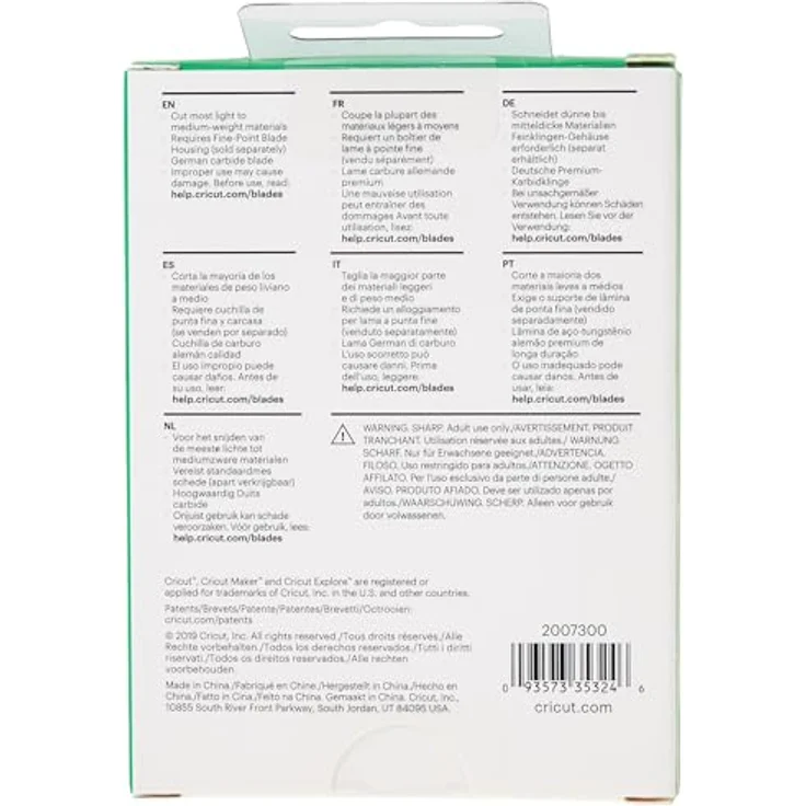 Cricut Premium Fine Point Blade, Präzisionsklinge aus hartmetallbeschichtetem Edelstahl für Cricut Maker und Explore, Gold Weiß – Bild 2