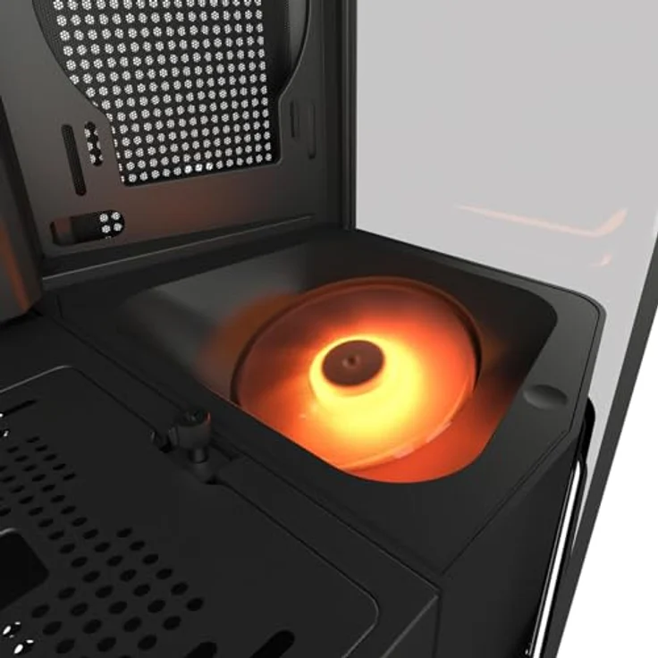 Cougar CGR-58M6B PC-Gehäuse, Mid-Tower mit gehärtetem Glas und innovativer Lüfterplatzierung, schwarz – Bild 9