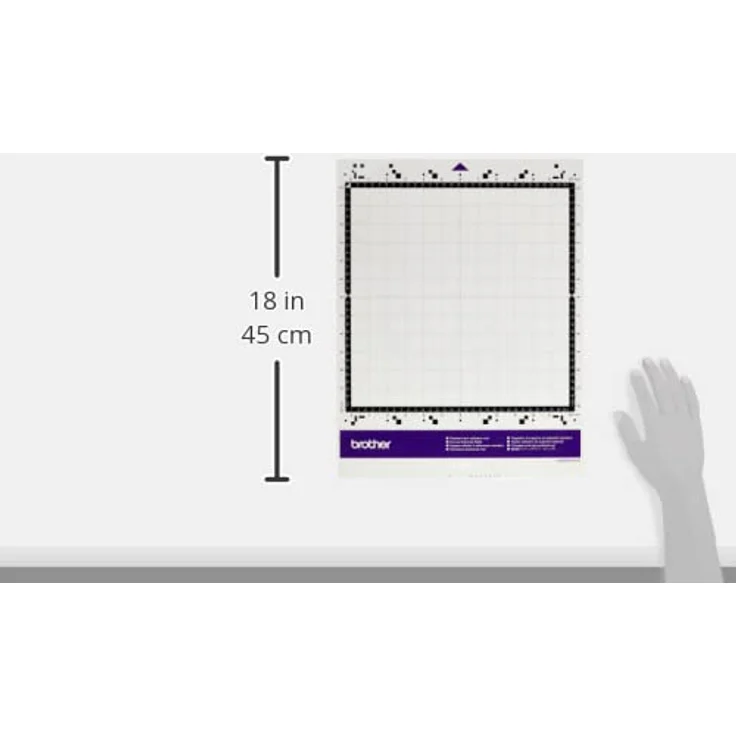 Brother CADXMATSTD12 Schneidematte für Schneideplotter, normal klebend, 305 x 305 mm (12 x 12 Zoll) für 0,3 - 1,5 mm dickes Material, grau – Bild 4
