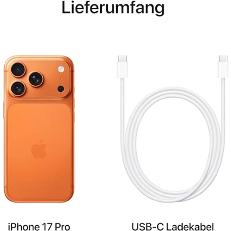 Apple iPhone 17 Pro (256 GB, Cosmic Orange, 6.30", Dual SIM, 5G), Smartphone, Orange – Bild 6