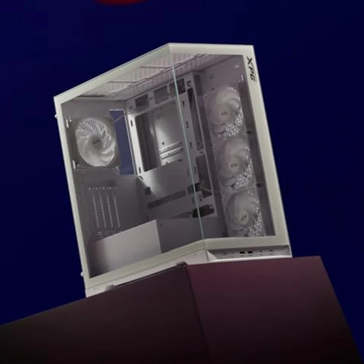 ADATA XPG CASE MID.T Invader X BTF White Black 4+1 ARGB Fan, PC-Gehäuse mit Reverse-Blade-Lüftern und vielseitiger Kompatibilität – Bild 4