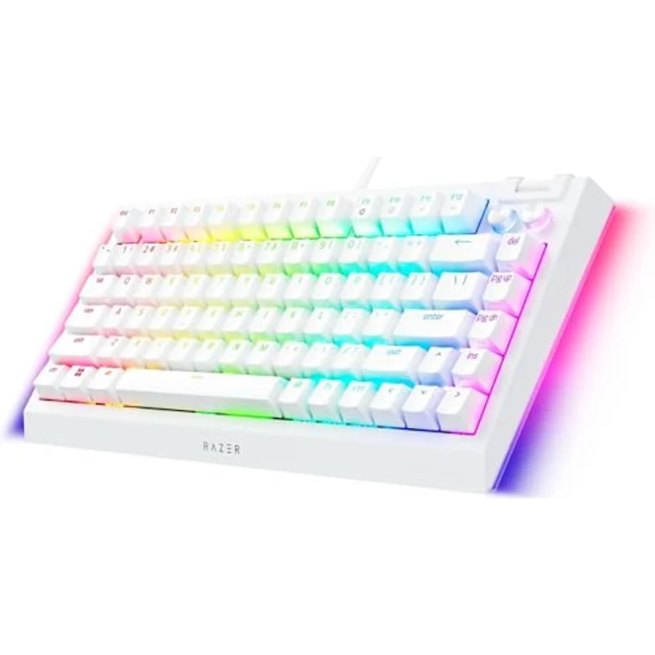Razer BlackWidow V4 75% Mechanical Gaming Keyboard, US Layout, Wired, White (US, Kabelgebunden), Tastatur, Weiss – Bild 9