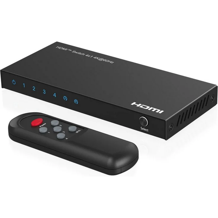 Microconnect VGA-Switch mit Fernbedienung, 4x HDMI Anschluss für Desktop