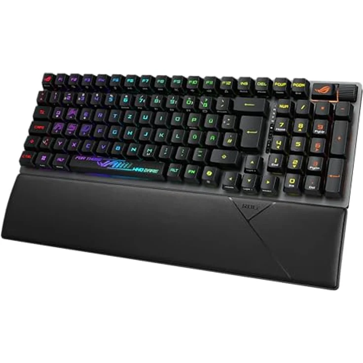 ASUS ROG Strix Scope II 96 RX Wireless Black kabellose optische Gaming-Tastatur (Bluetooth, 2,4 GHz, kabelgebunden USB, Streaming-Hotkeys, ROG RX Optical Switches, ROG-Tastaturstabilisatoren) – Bild 2